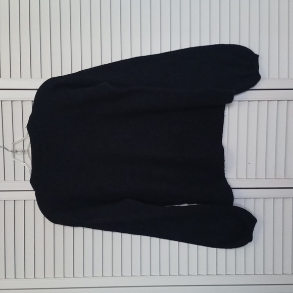 Madewell Payton Relaxed Fit Wool Alpaca Coziest Yarn Black Sweater, Size XS - Picture 10 of 13